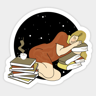 Books and coffee Sticker